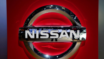Nissan logo is pictured during the media day for the Shanghai auto show