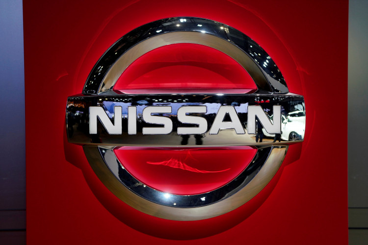 Nissan logo is pictured during the media day for the Shanghai auto show