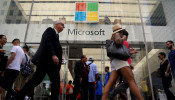 A Microsoft store is pictured in New York City