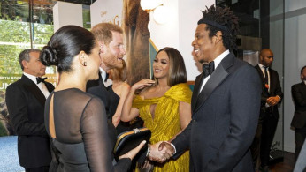 Duke And Duchess of Sussex, Harry, Meghan Greet Beyonce, Jay-Z At 'Lion King' Premiere