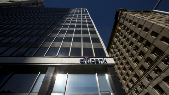 A Citibank sign is pictured in the Manhattan borough of New York
