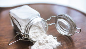 Flour in a jar.