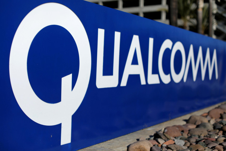 A sign on the Qualcomm campus is seen, as chip maker Broadcom Ltd announced an unsolicited bid to buy peer Qualcomm Inc for $103 billion, in San Diego.