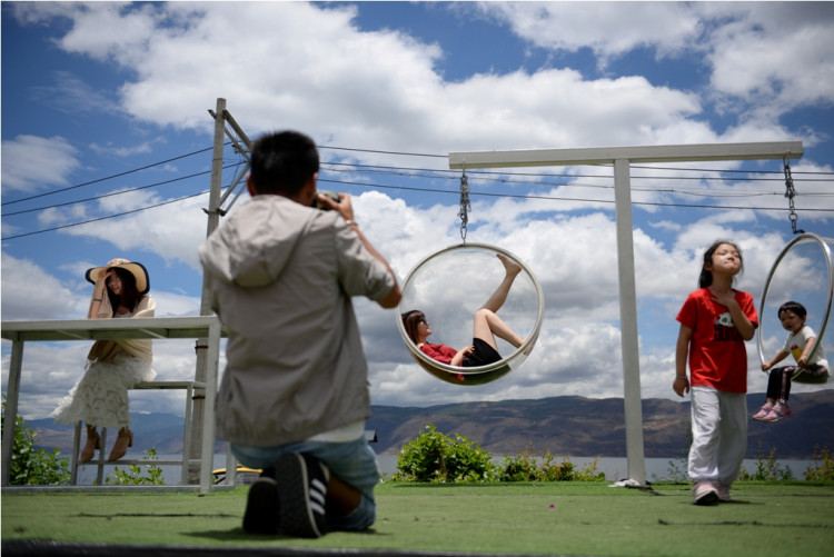 Tourists in China
