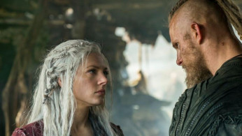 Lagertha (Katheryn Winnick) and Bjorn (Alexander Ludwig) in 'Vikings' Season 5
