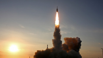 Ascent Abort-2 flight test of NASA's Orion spacecraft's emergency launch abort system lifts off from the Cape Canaveral Air Force Station