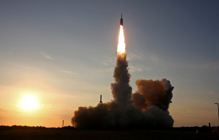 Ascent Abort-2 flight test of NASA's Orion spacecraft's emergency launch abort system lifts off from the Cape Canaveral Air Force Station