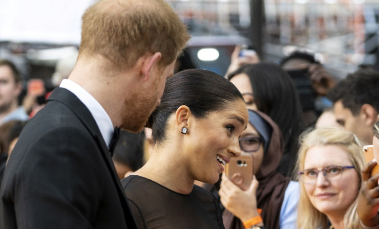 Britain's Meghan, Duchess of Sussex, and Prince Harry, Duke of Sussex, speak with well-wishers as they arrive for the European premiere of the film The Lion King in London, Britain July 14, 2019. 