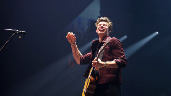 Mendes performs at Staples Center in Los Angeles