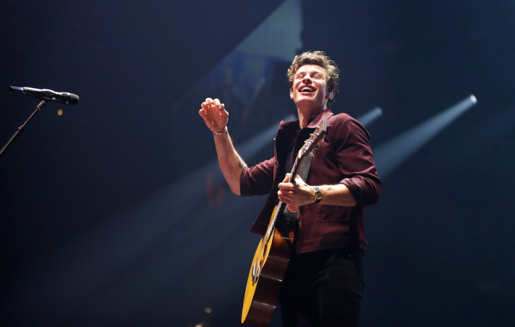 Mendes performs at Staples Center in Los Angeles