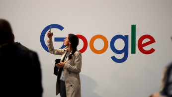 Logo of Google is seen at VivaTech fair in Paris