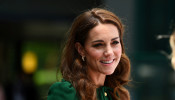 Britain's Catherine, Duchess of Cambridge, arrives for the Women's Final at the Wimbledon Championships at the All England Lawn Tennis and Croquet Club, in London