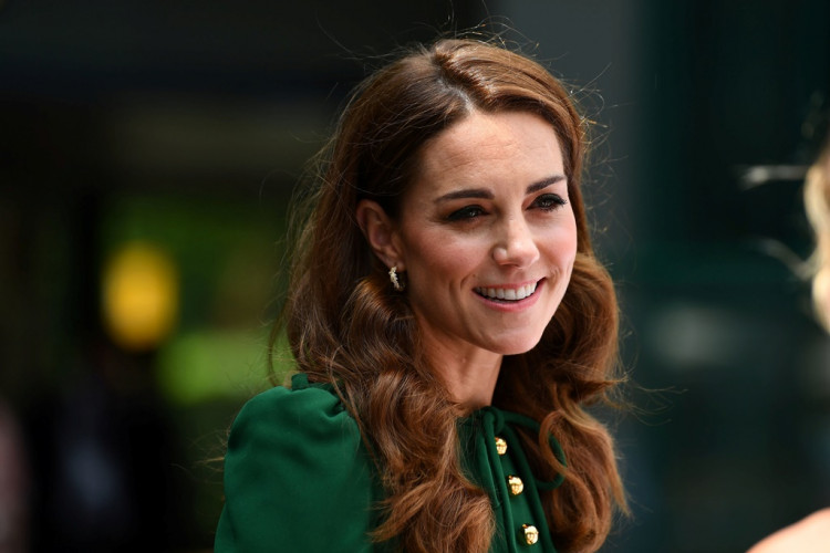 Britain's Catherine, Duchess of Cambridge, arrives for the Women's Final at the Wimbledon Championships at the All England Lawn Tennis and Croquet Club, in London