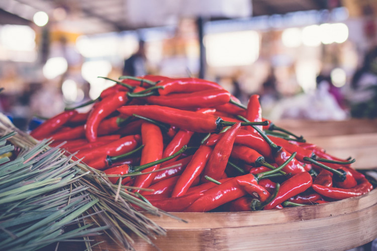 A pot full of chillies. 