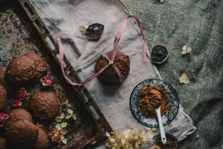 Dark chocolate cookies.