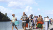 Tourists in Palau