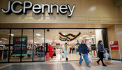 Shoppers leave the J.C. Penney department store in North Riverside
