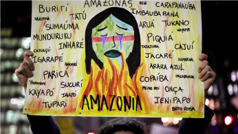 Protesters for Amazon