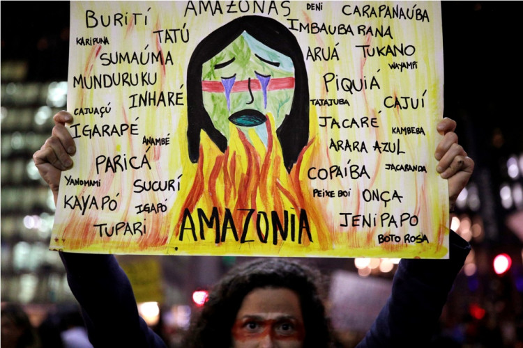 Protesters for Amazon