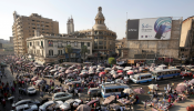 People shop at Al Ataba, a popular market in central Cairo