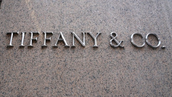 A Tiffany & Co logo is seen outside the store on 5th Ave in New York