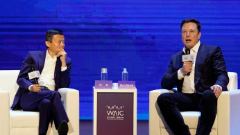 Tesla Inc CEO Elon Musk and Alibaba Group Holding Ltd Executive Chairman Jack Ma attend the World Artificial Intelligence Conference (WAIC) in Shanghai, China, August 29, 2019.