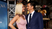 Cast member Orlando Bloom and singer Katy Perry attend the premiere for the television series 