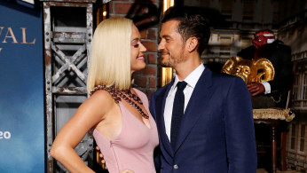 Cast member Orlando Bloom and singer Katy Perry attend the premiere for the television series 