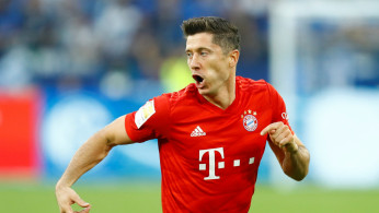 Soccer Football - Bundesliga - Schalke 04 v Bayern Munich - Veltins-Arena, Gelsenkirchen, Germany - August 24, 2019 Bayern Munich's Robert Lewandowski reacts REUTERS/Ralph Orlowski 