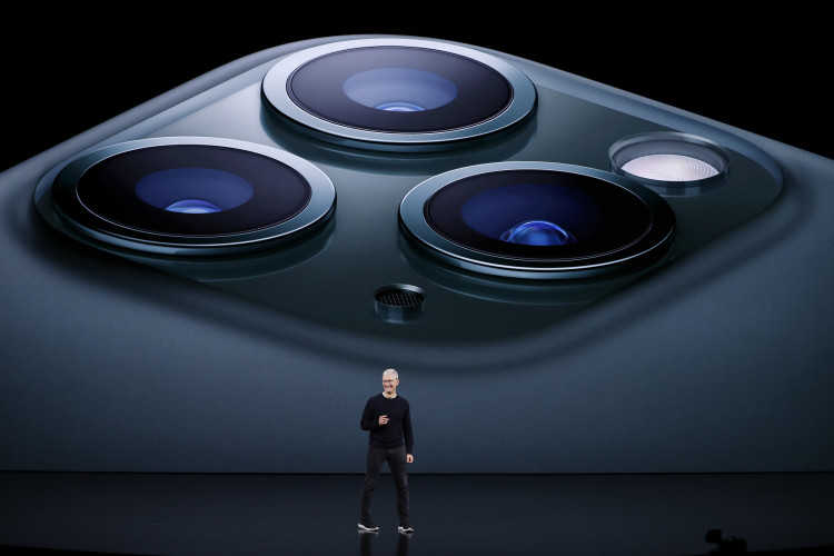CEO Tim Cook presents the new iPhone 11 Pro at an Apple event at their headquarters in Cupertino