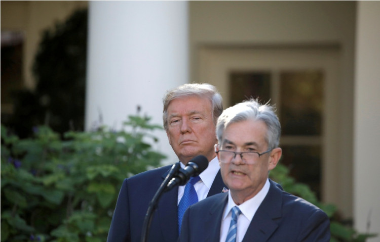 Donald Trump and Jerome Powell