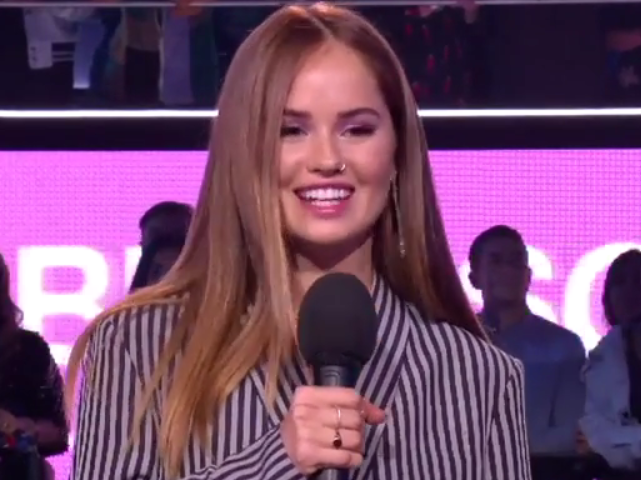 Debby Ryan presenting at MTV EMAs 2018